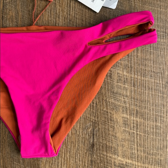 NWT LSpace Breakers Reversible Bikini Bottom Pink & Rust Size Small - Picture 7 of 13